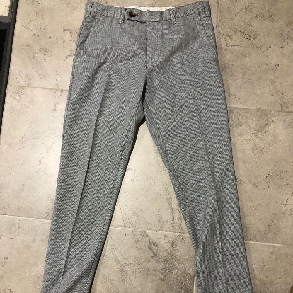 Zara Silver Black Lined Dress Pants 30 30